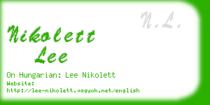 nikolett lee business card